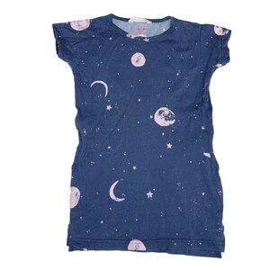 Missie Munster Space Print Pullover Shift Dress Girls 3 Blue Pink Cotton